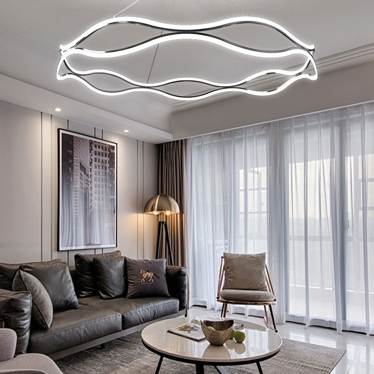 Curve lampadari a LED moderni LED ACRILICO LED LEGGIO PER LA CAMERA DA PASSEGIA CAMERA