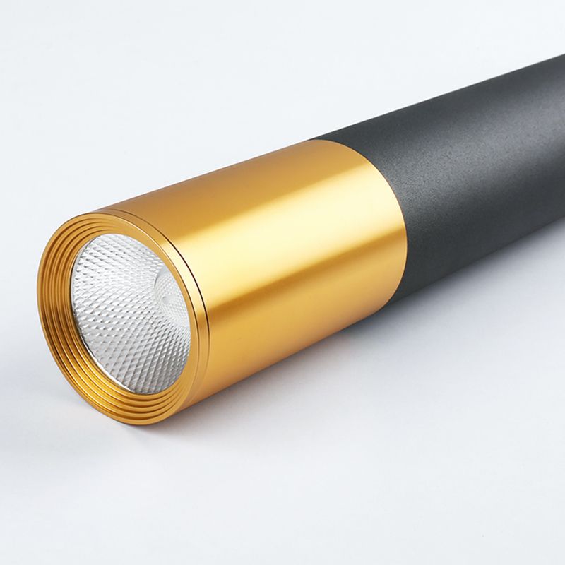 Style moderne linéaire suspendu metal métallique 1 lumière suspendue légère pour le salon