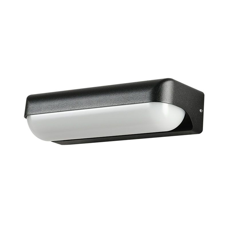 Capsule Wall Sconce Light Minimalist Metallic Black LED Wall Mount Lighting for Balcony
