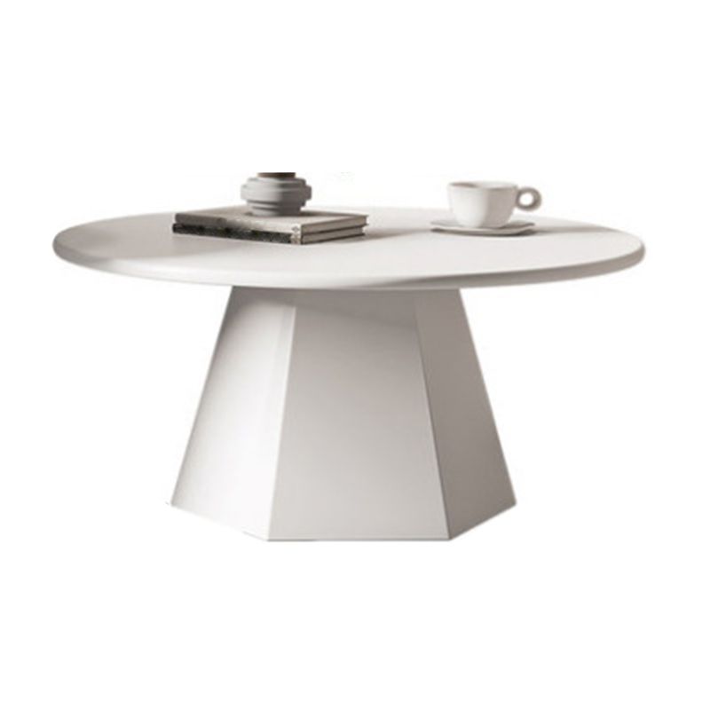 Ironwork Black/white Pedestal Base Design Round Coffee Table