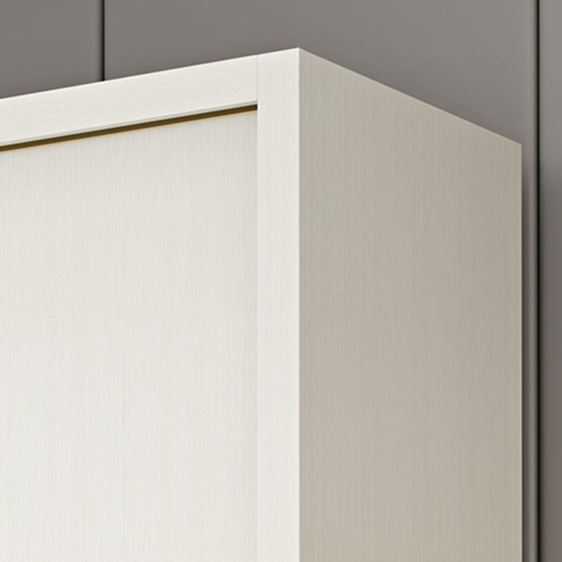 Contemporary Freestanding Wood Wardrobe Sliding Soft Close Doors in White