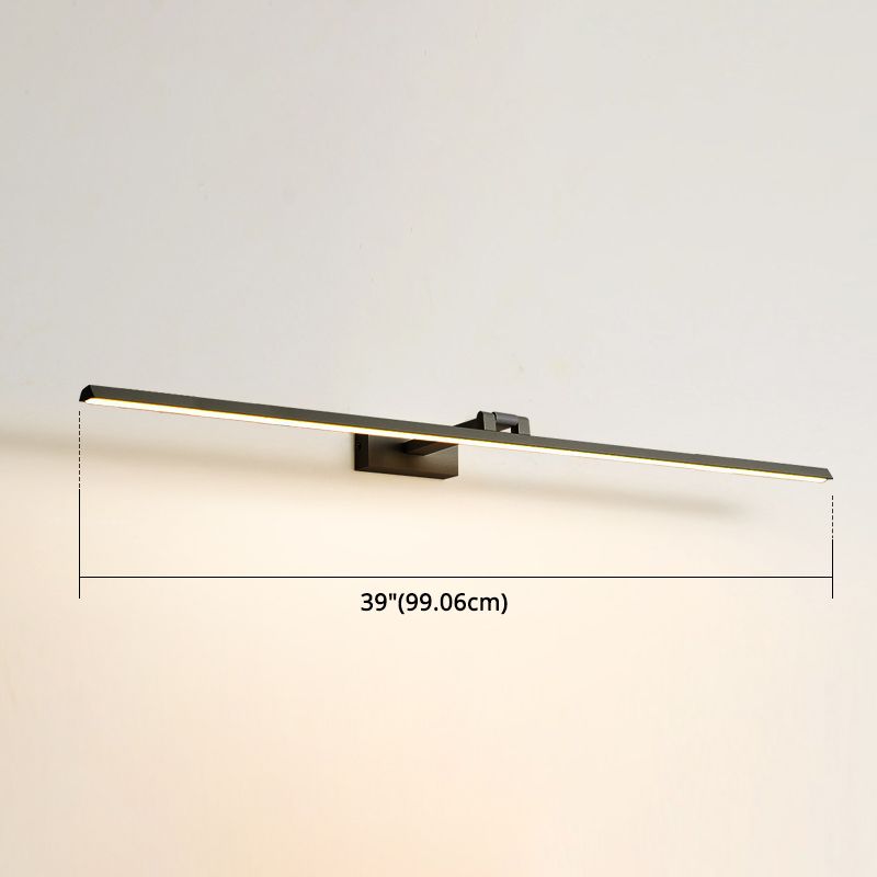 Linear LED Vanity Light Fixtures Modern Minimalist Style Metal Single Vanity Light