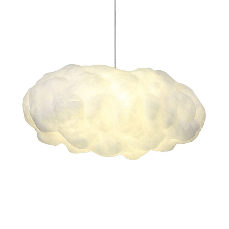 Kit de lumière suspendue à nuage minimalisme coton 1 tête d'éclairage pendentif blanc en lumière chaude / blanche