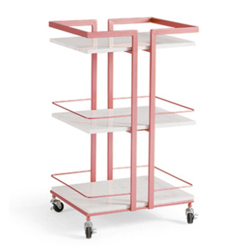 29.92" High Modern Prep Table Rolling Metal Prep Table for Home