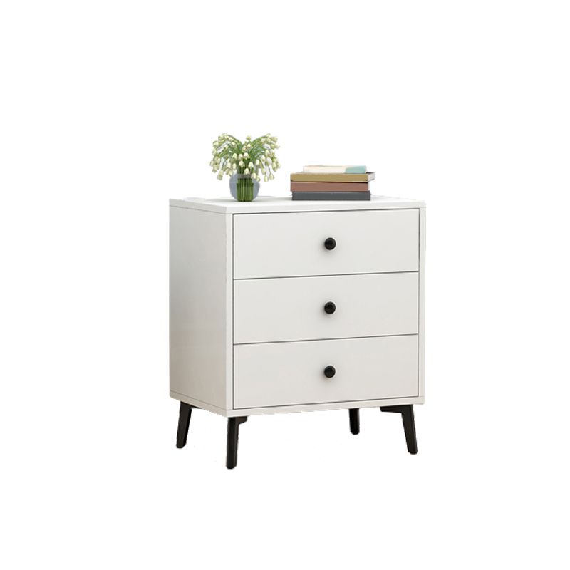 Modern Accent Chest with Soft Close Drawers White Accent Cabinet