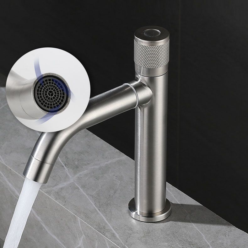 Modern Vessel Sink Faucet Stainless Steel Single Handle Low Arc Vessel Faucet