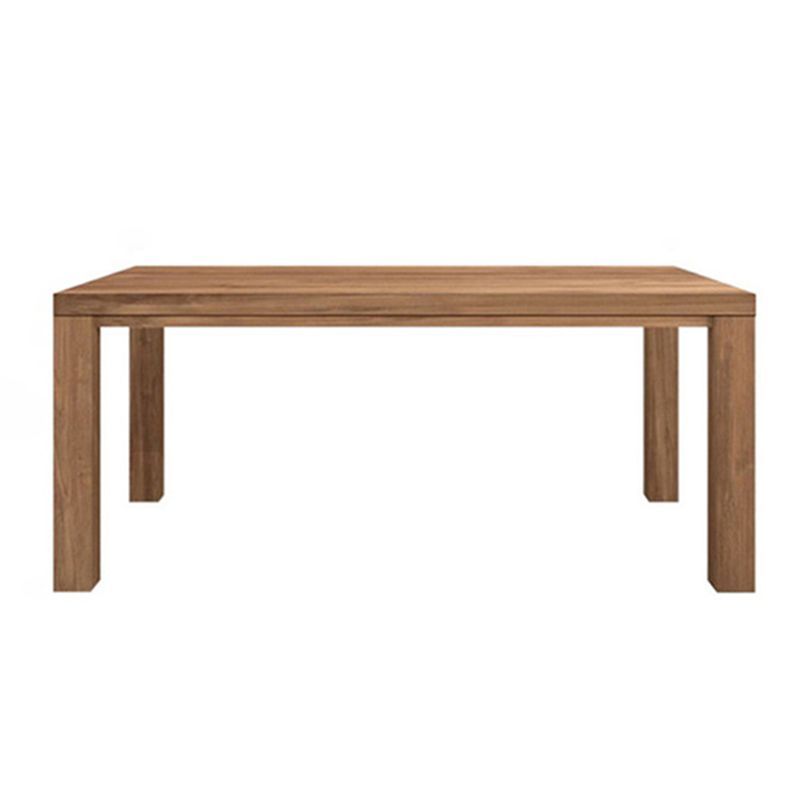 Mesa de rectángulo de madera de pino mesa de comedor moderna con 4 patas para restaurante