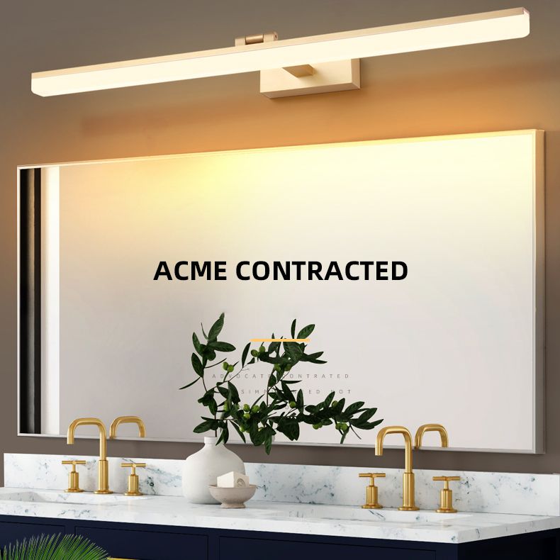 Specchio contemporaneo a LED LED Prononi leggeri con ombra acrilica per il bagno