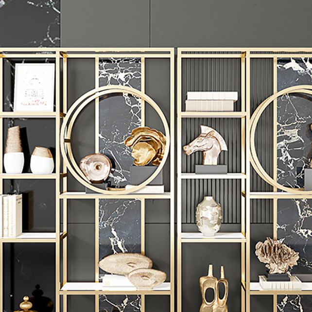 11.81 "W Bookcase Glam Style Open Back Bookcase per Home Office