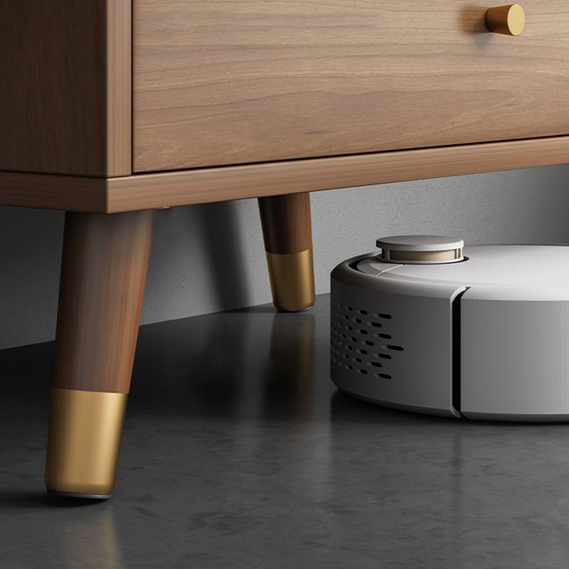 29.52'"/35.43" Tall Brown Wooden Chest, Rectangle Accent Chest with Drawers