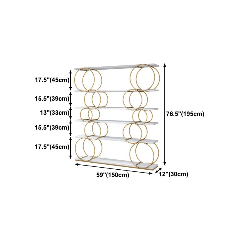 11.81 "W libreria di libreria glam in stile aperta libreria per la sala da studio dell'ufficio