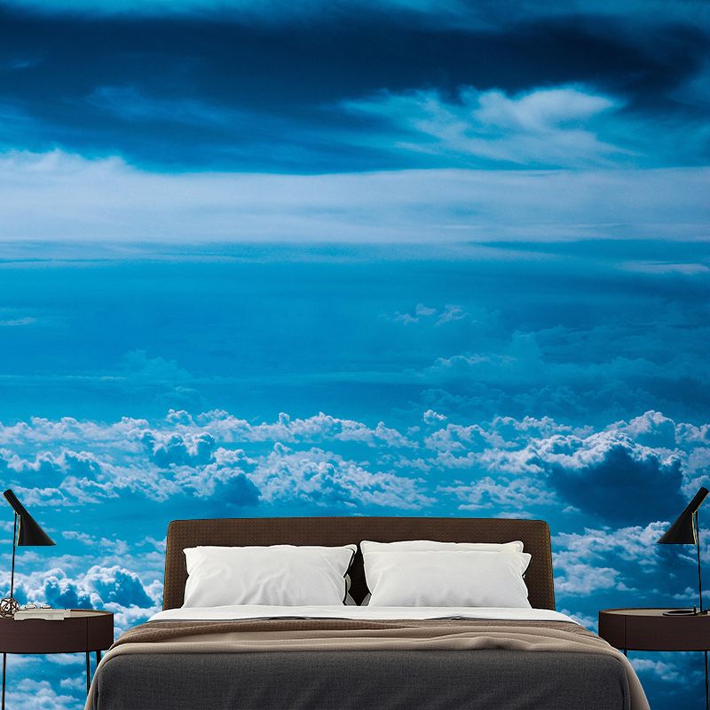 Sky Blue Style Sky Wall Mural Wallpaper Photography Mildew Resistant for Room