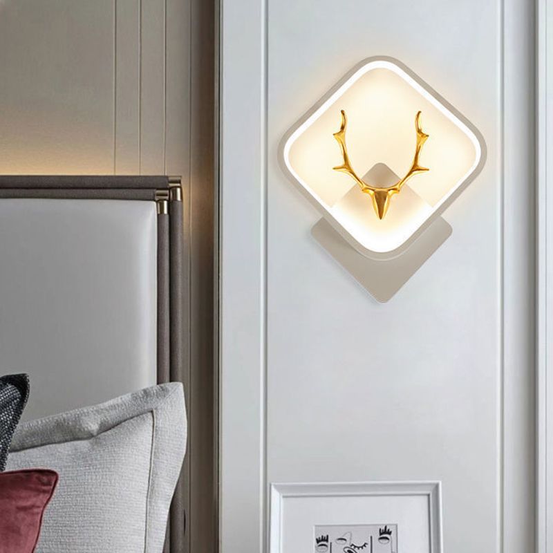 Modern Simple Wall Mount Light LED Wall Sconce Light with Silica Gel Shade for Bedroom