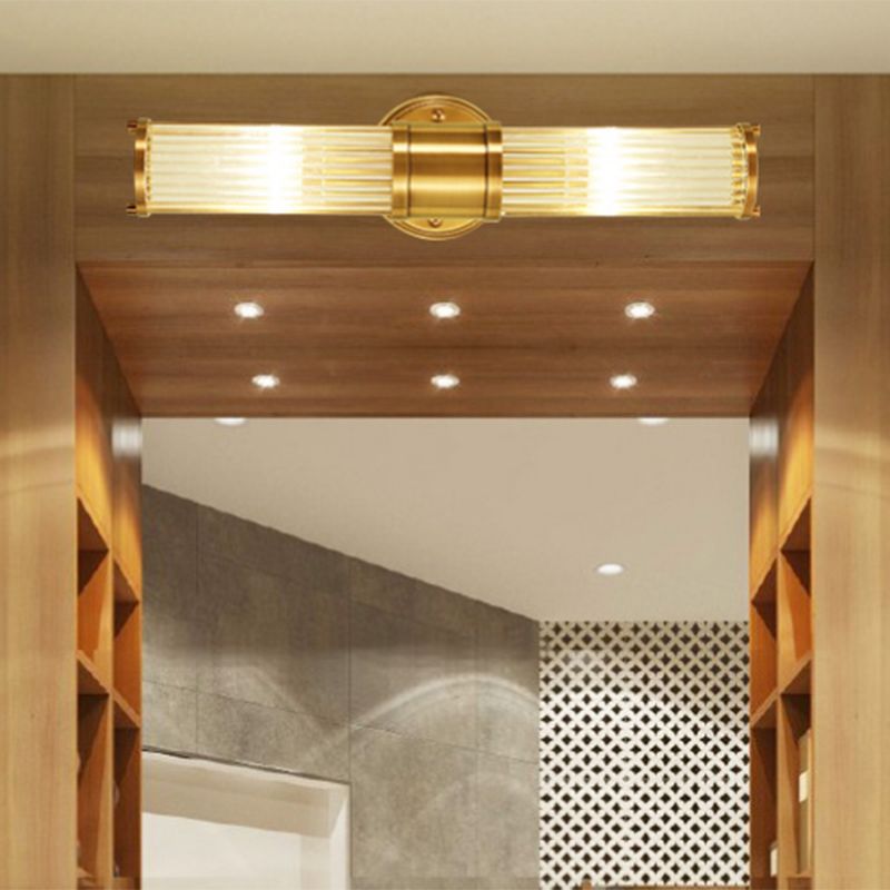 Modern Simple Copper Vanity Light Cylinder Shape Vanity Lamp for Shower Room