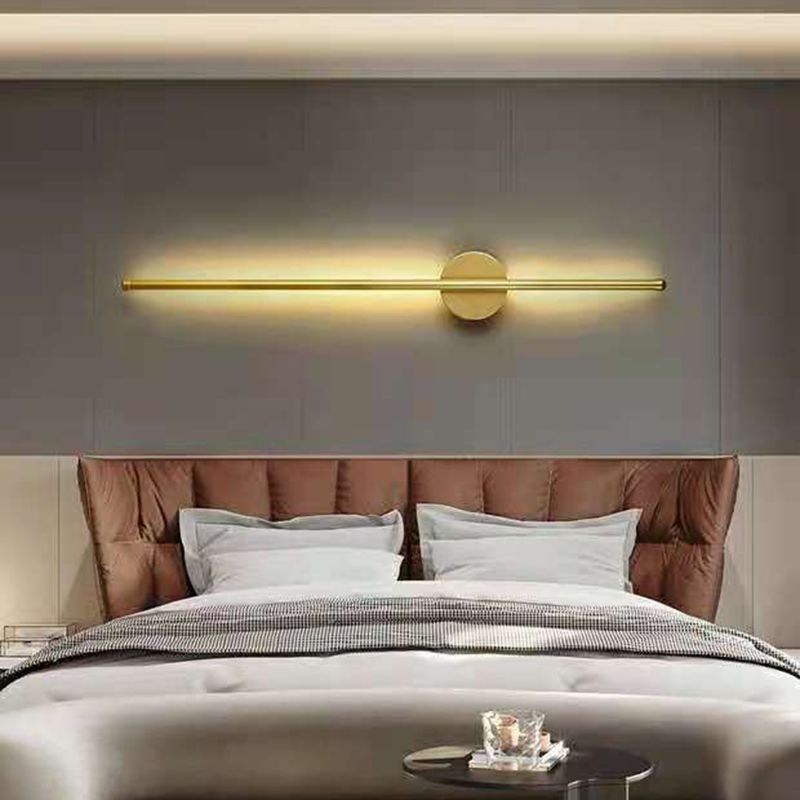 Metal Linear Wall Sconces Contemporary Style 1 Light Wall Light Fixture