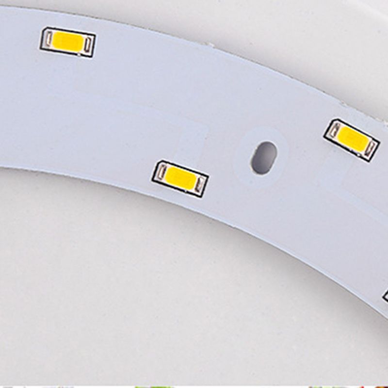 Wooden Circular LED Ceiling Light in Modern Creative Style Acrylic Flush Mount for Living Room