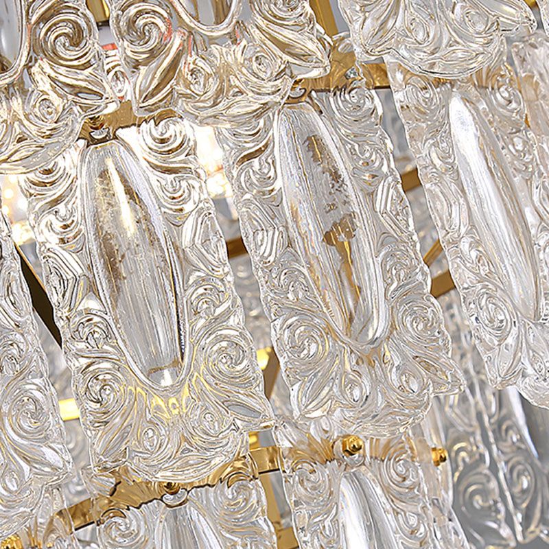 Luminaire ludique à plusieurs niveaux Éclairage de pendentif en verre moderne pour restaurant