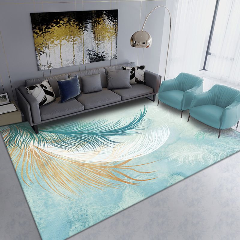 Stylish Modern Carpet Geometric Pattern Polyester Area Rug Non-Slip Backing Area Rug for Home Decor