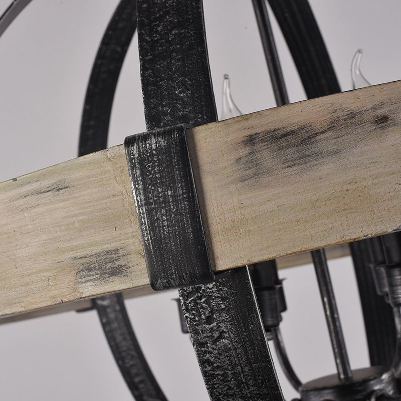 Multi Light Candle Branch Hanging Lights Industrial Style Metal Hanging Lighting for Study