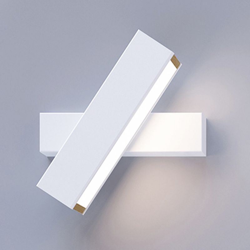 Modern Wood Wall Sconce Linear Shape Wall Light with Acrylic Shade for Bedroom