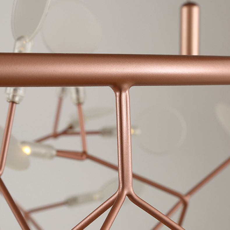 Gold de rosa contemporáneo lineal accesorios de iluminación de la isla lámpara de lámpara