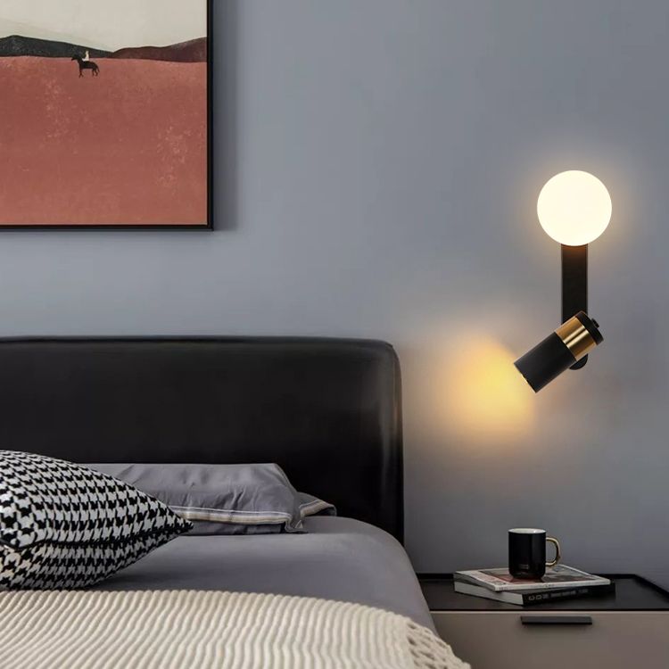 Glass Modern Nordic Wall Sconce Global 1 Spotlight Wall Mounted Light for Bedroom
