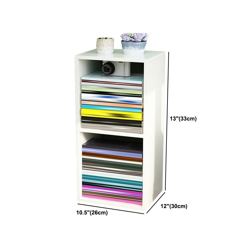 Contemporary Closed Back Book Shelf Engineered Wood Office Bookcase with Shelves