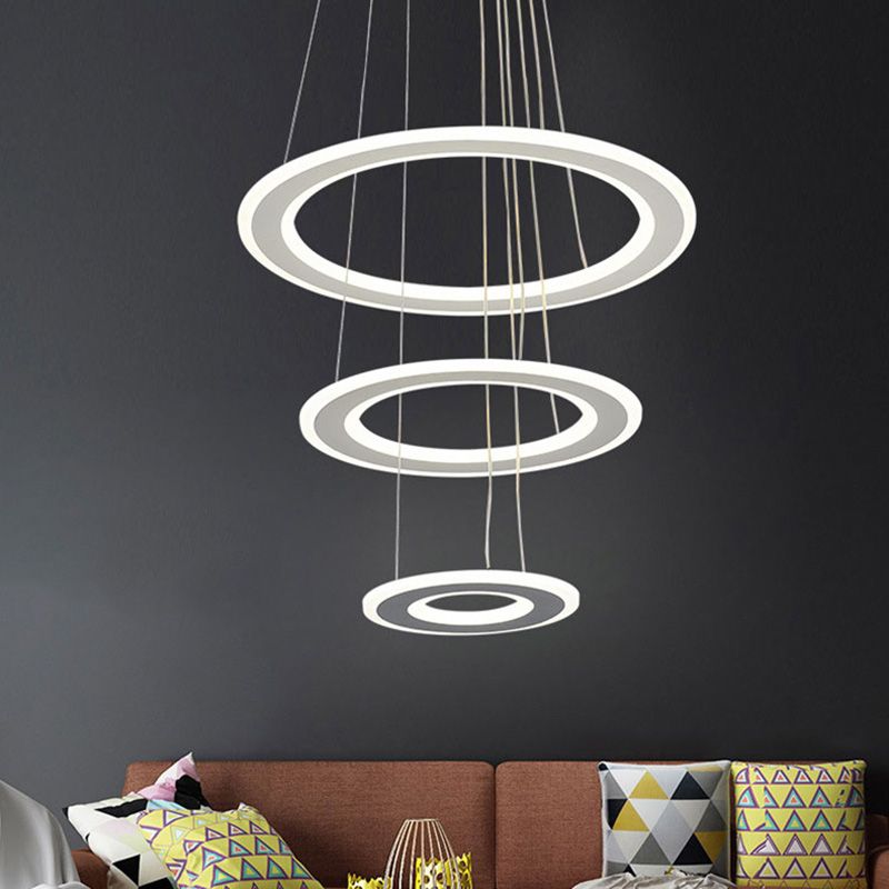 Luces de techo colgantes de cristal modernos Candelera colgante de niveles escalonados para el comedor