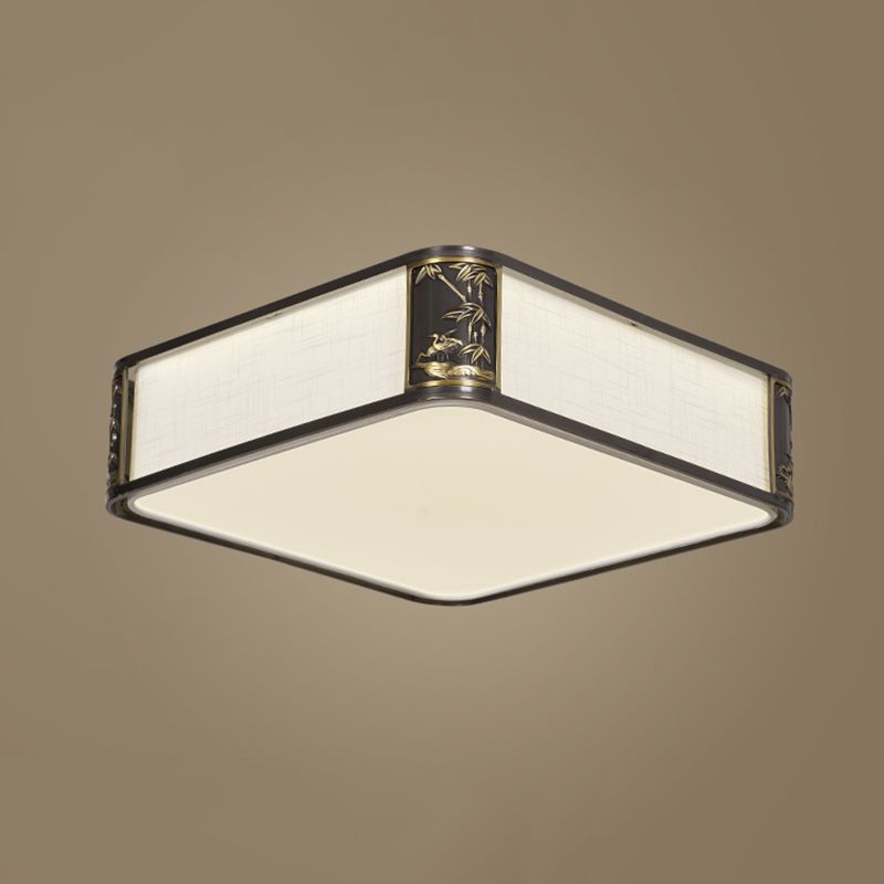Metal Minimalism 1-Light Flush Mount Lamp Squared Flush Ceiling Light for Bedroom