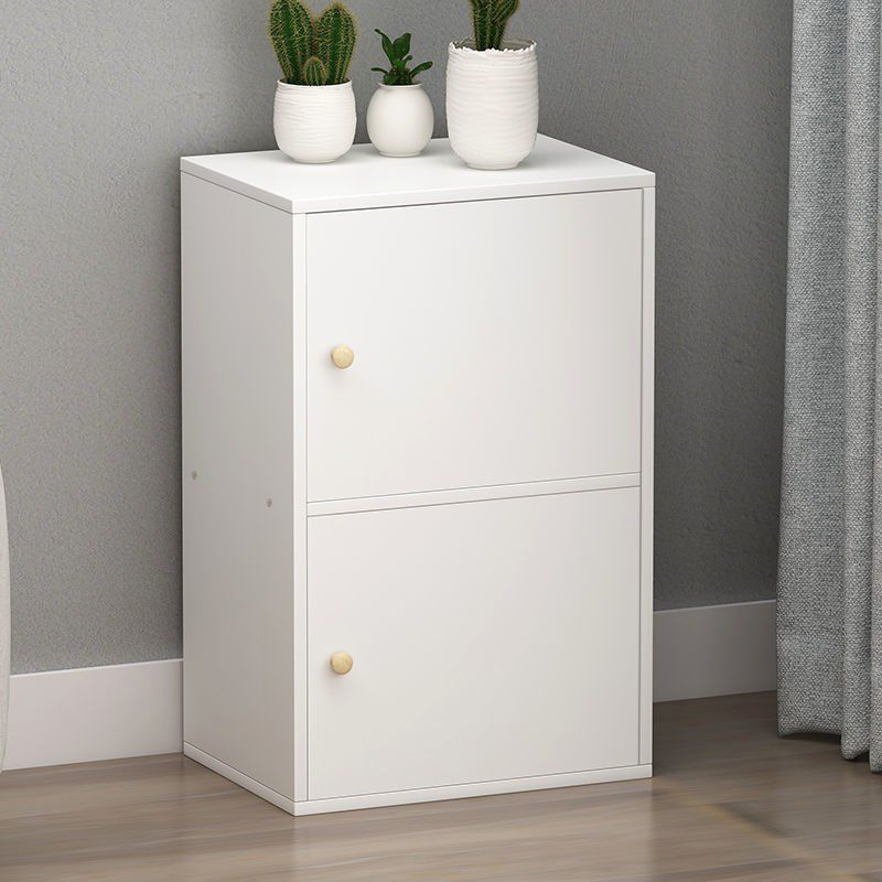 Contemporary Vertical Standard Bookcase Manufactured Wood Bookcase with Doors