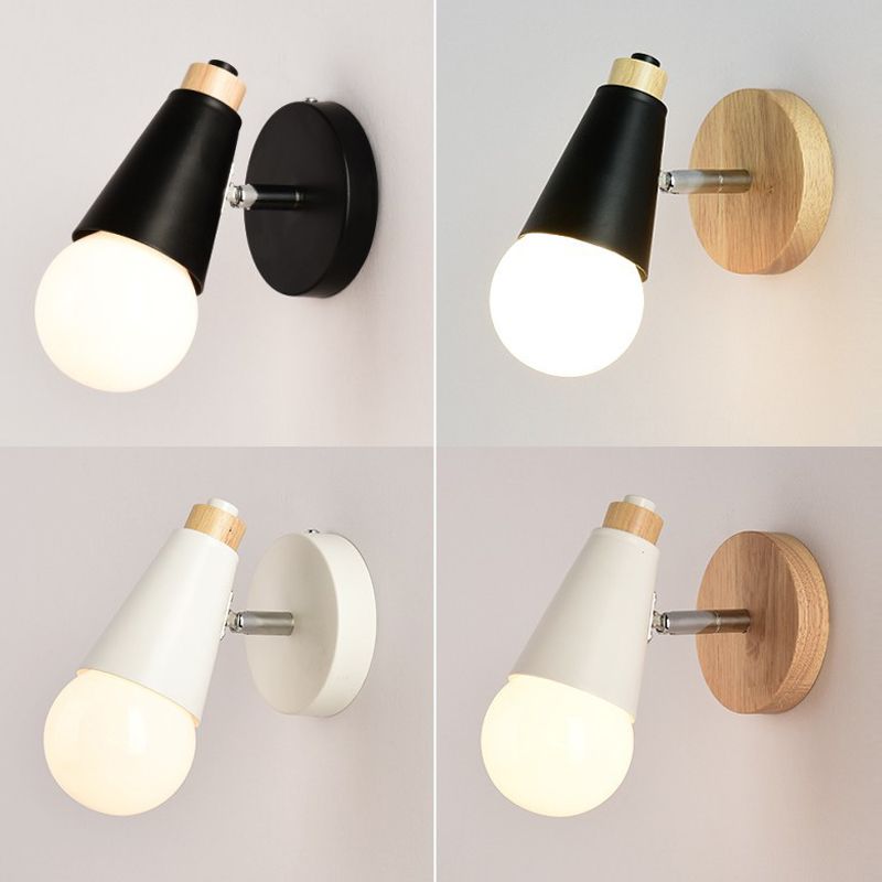 Modern Creative Macaron Wall Lamp Iron Geometric Wall Light for Interior Spaces