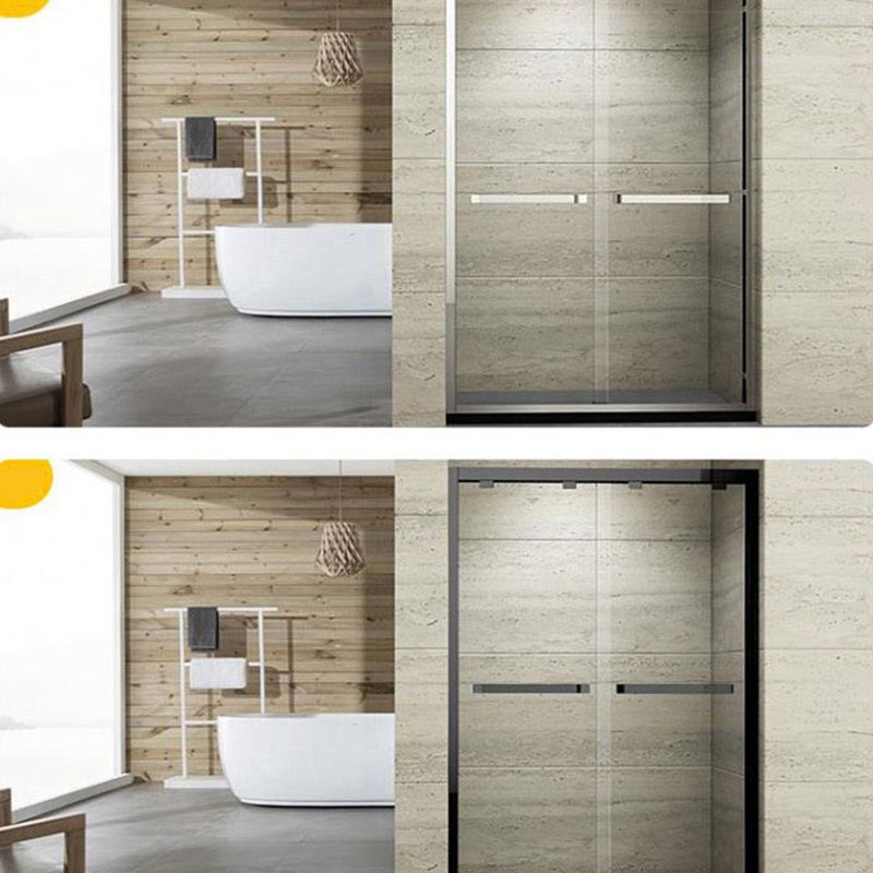 Semi Frameless Shower Bath Door Double Sliding Tempered Shower Door