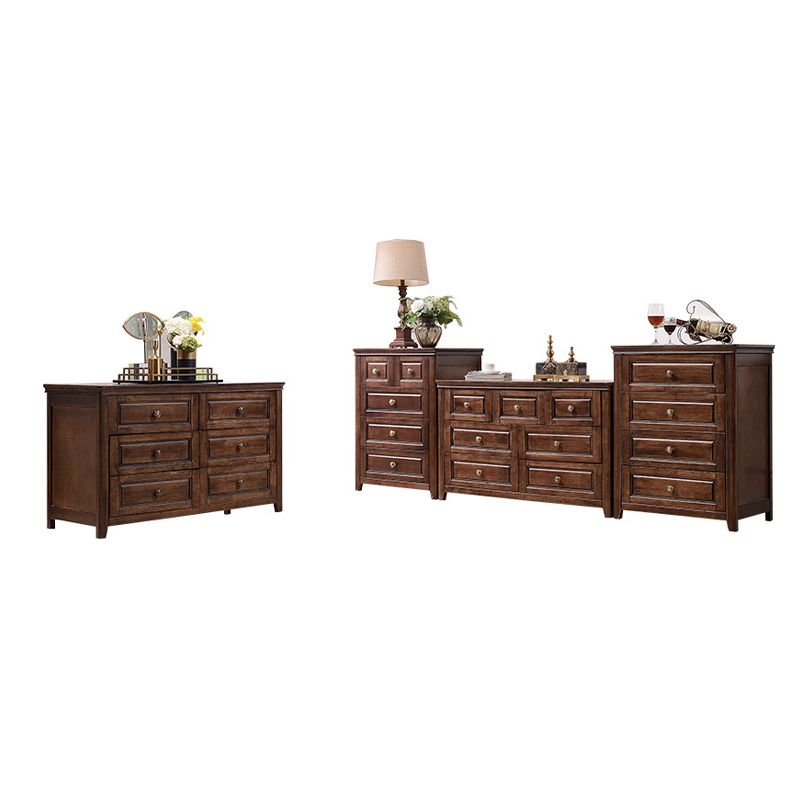 Traditional Dresser Solid Wood Storage Chest with 4/6/7 Drawers