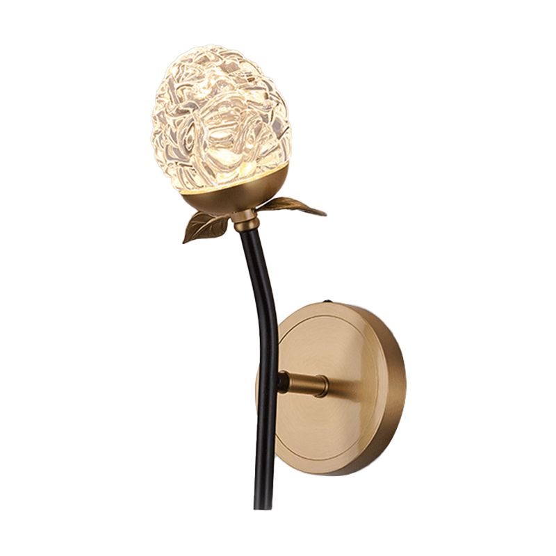 1 Light Wall Mount Light Fixture Modern Wall Mounted Lighting in Gold