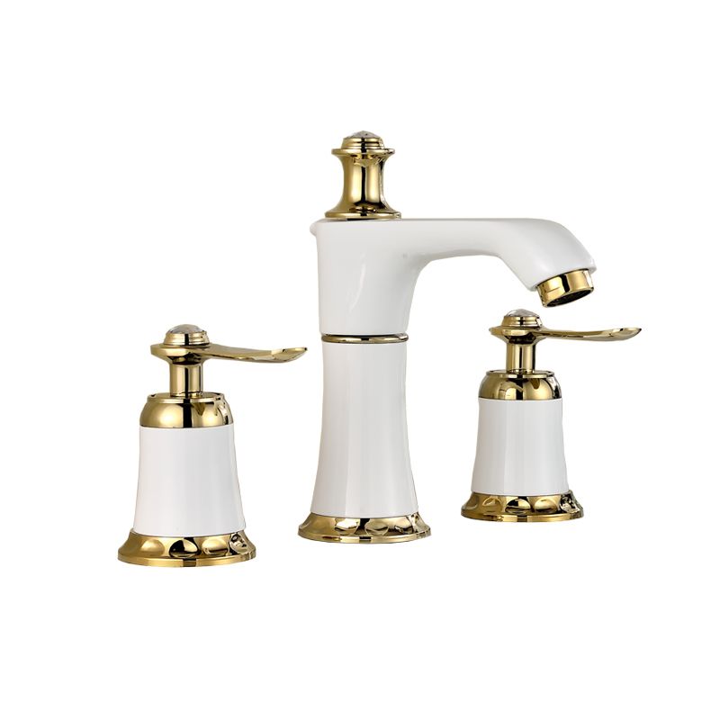 Glam Bath Faucet Trim Deck Mounted Lever Handle Swivel Spout Bathtub Faucet