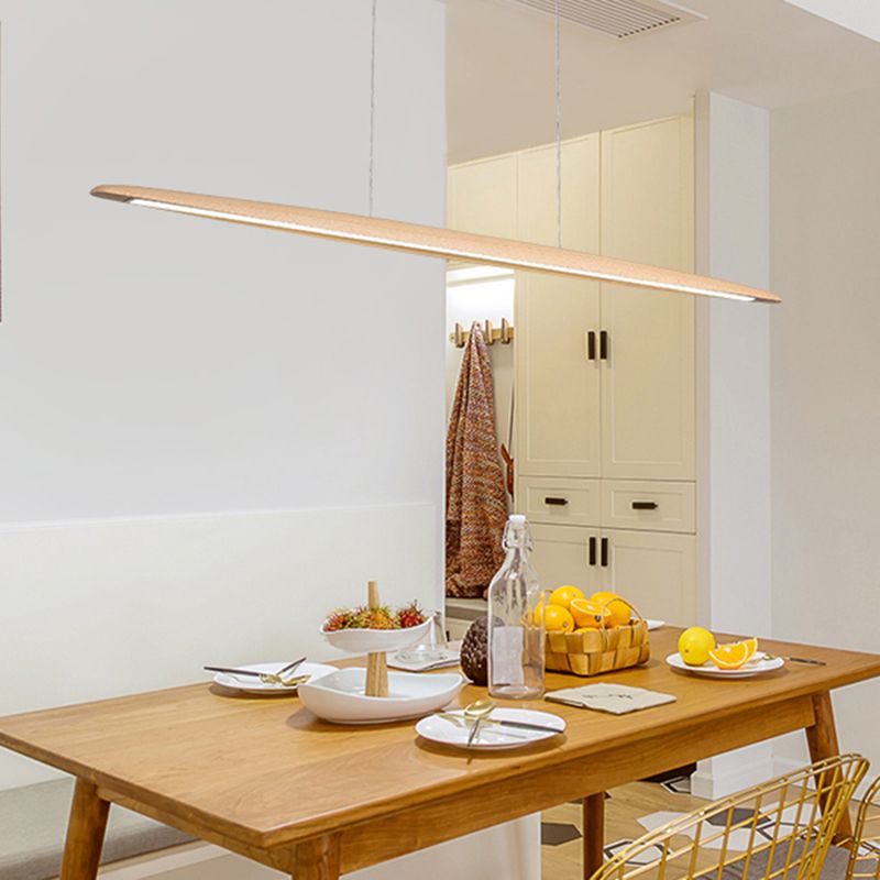 Iluminación moderna de la isla de la cocina Madera lineal 1 Luz de la isla de la luz