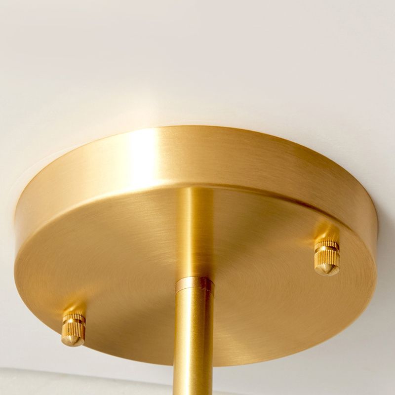 Brass 7-Light Island Light in Modern Luxury Style Copper Globe Pendant Light for Dining Room