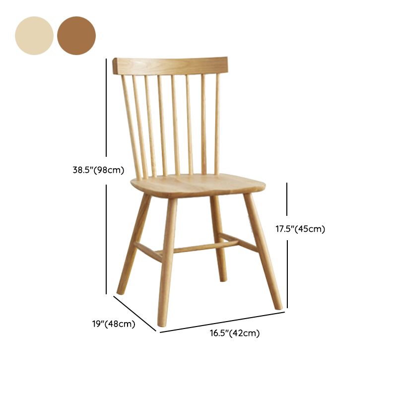 Contemporary Style Side Chair Wood Slat Back Dining Room Chair for Dining Room