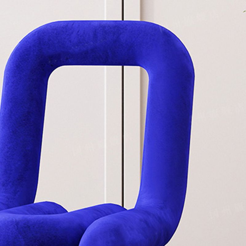 Contemporary Dining Chair Velvet Open Back Side Chair for Home