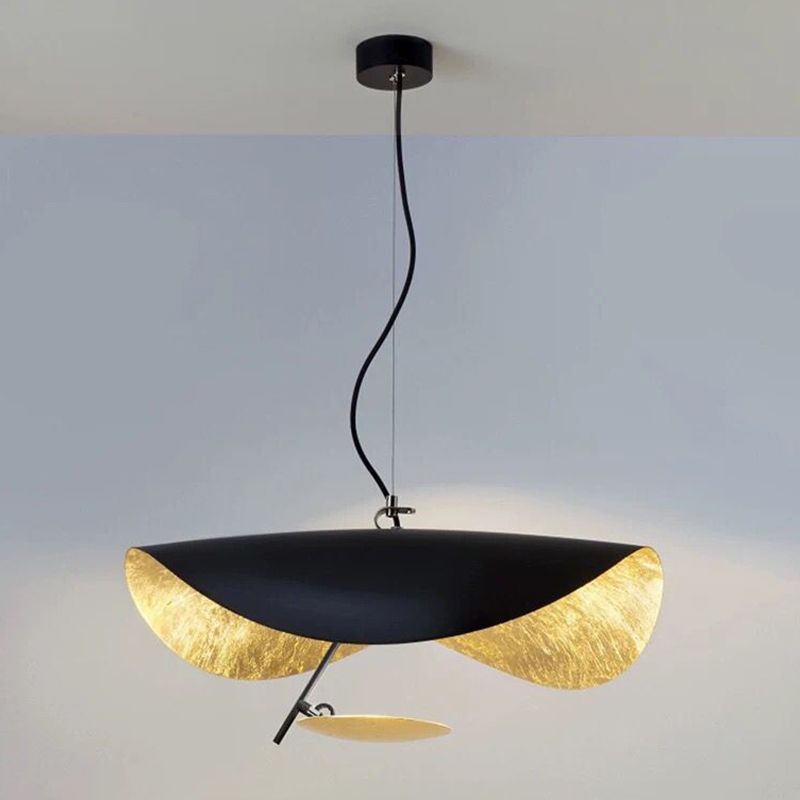 Lackiertes Metall -LED -Anhänger Licht im modernen Luxusstil schmiedeeisern hängenden Licht für Esszimmer