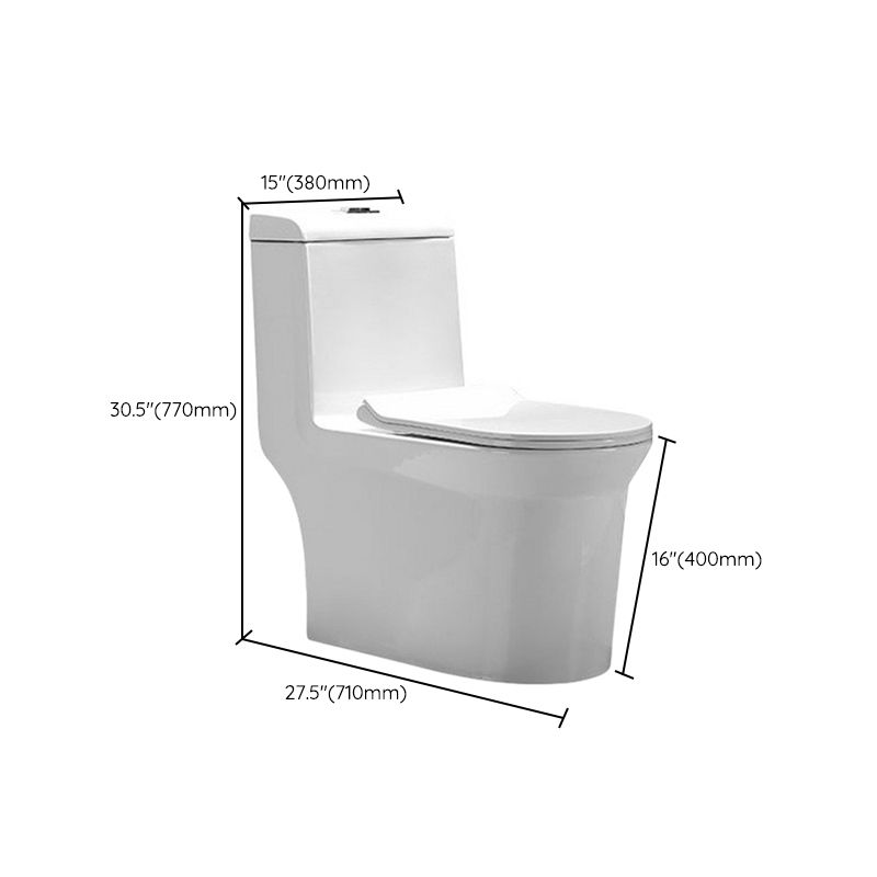Traditional Style One Piece Flush Toilet Floor Mounted Urine Toilet for Bathroom