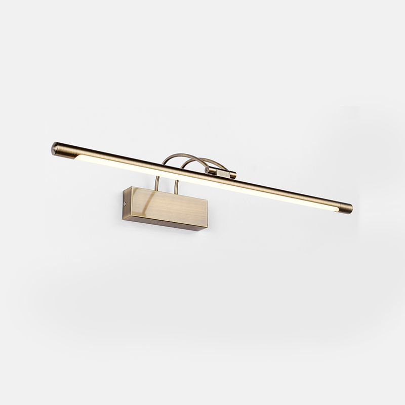Linear Metallic Bar Vanity Light Contemporary Wall Mount Light in Bronze