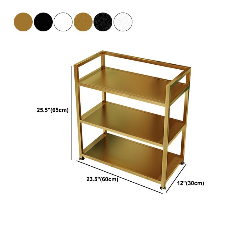 25.59"H Portable Modern Prep Table Metal Rectangular Prep Table with Open Storage