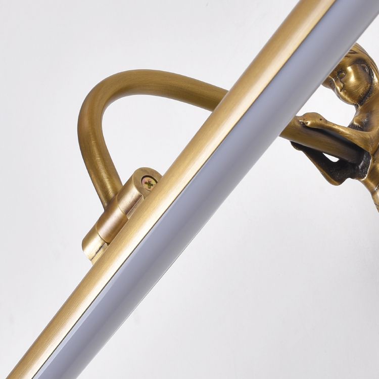 Moderne minimalistische stijl buizen ijdelheid muur verlichtingsarmaturen koper 1 licht wand gemonteerde ijdelheid lichten voor badkamer