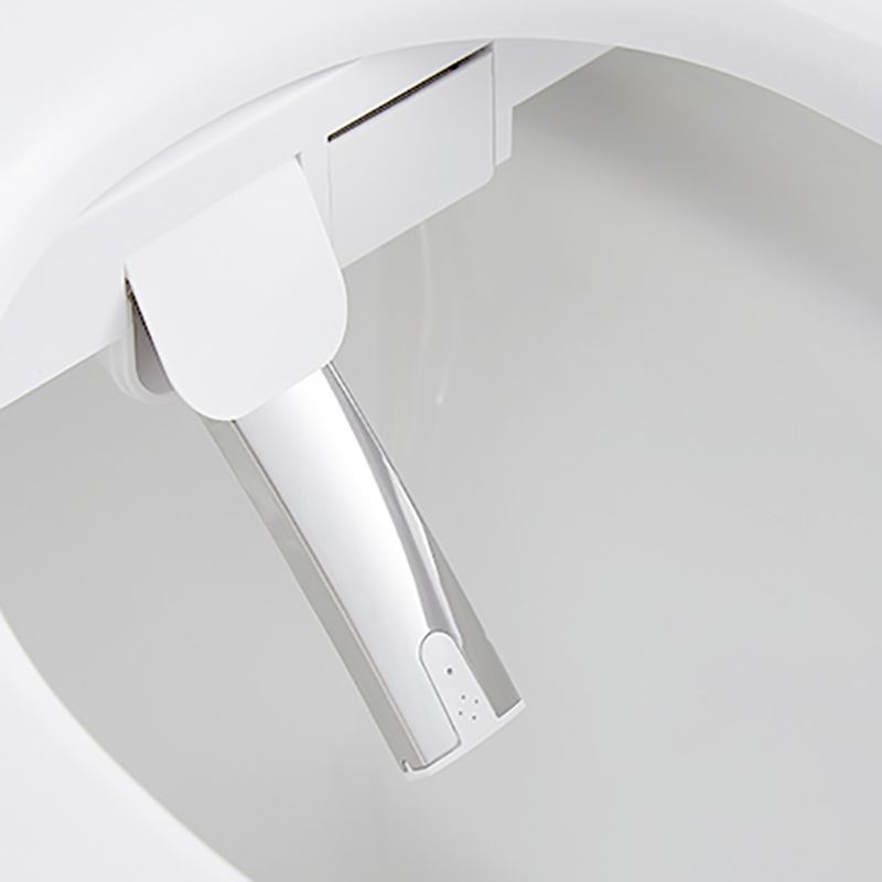 Elongated Wall Mounted Bidet 18.1" H Cotton White Smart Bidet with Warm Air Dryer