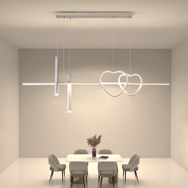 Cylinder Shape Island Lights Contemporary Style Metal 5 Light Island Lighting