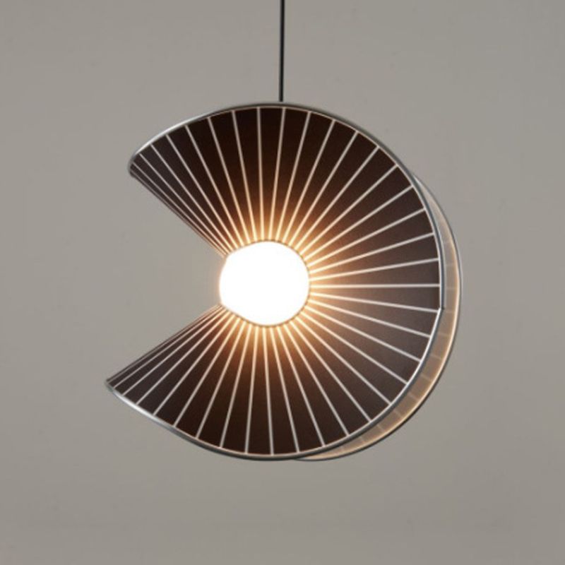 Artistic Irregular Shaped Drop Lamp Silk Fabric 1-Light Dining Room Hanging Light