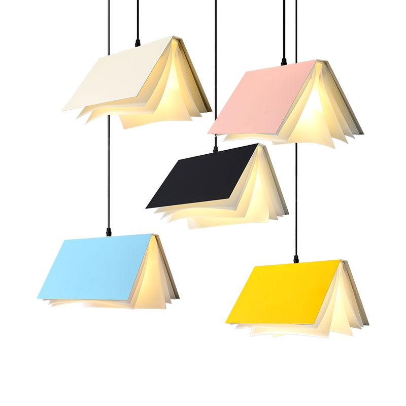 Metal Creative Pendant Light 1-Light Book Hanging Ceiling Light for Coffee Shop