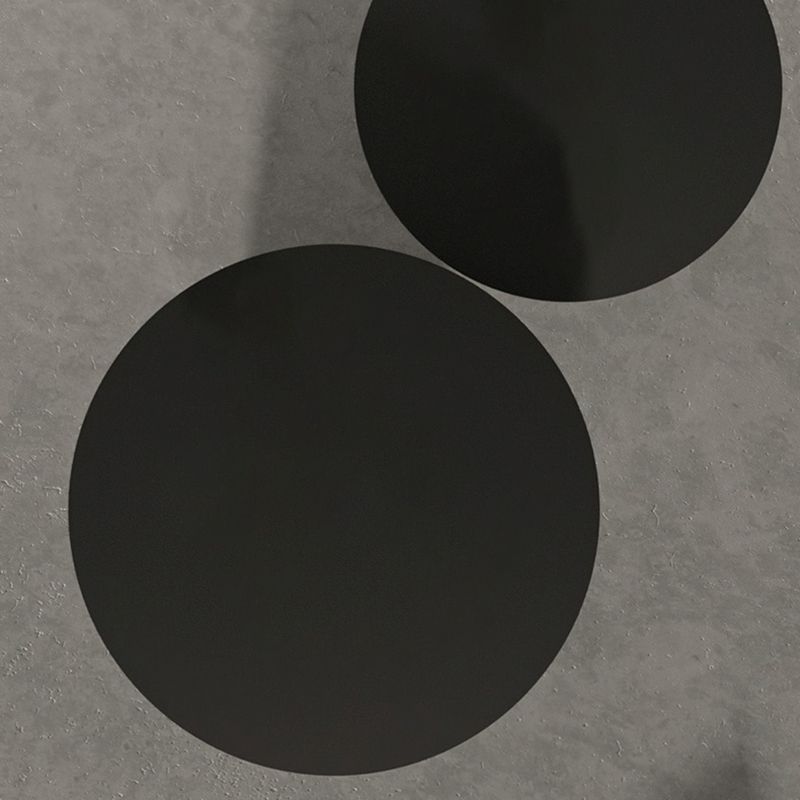 Pedestal Black/White Coffee Table Metal Minimalist Cocktail Table