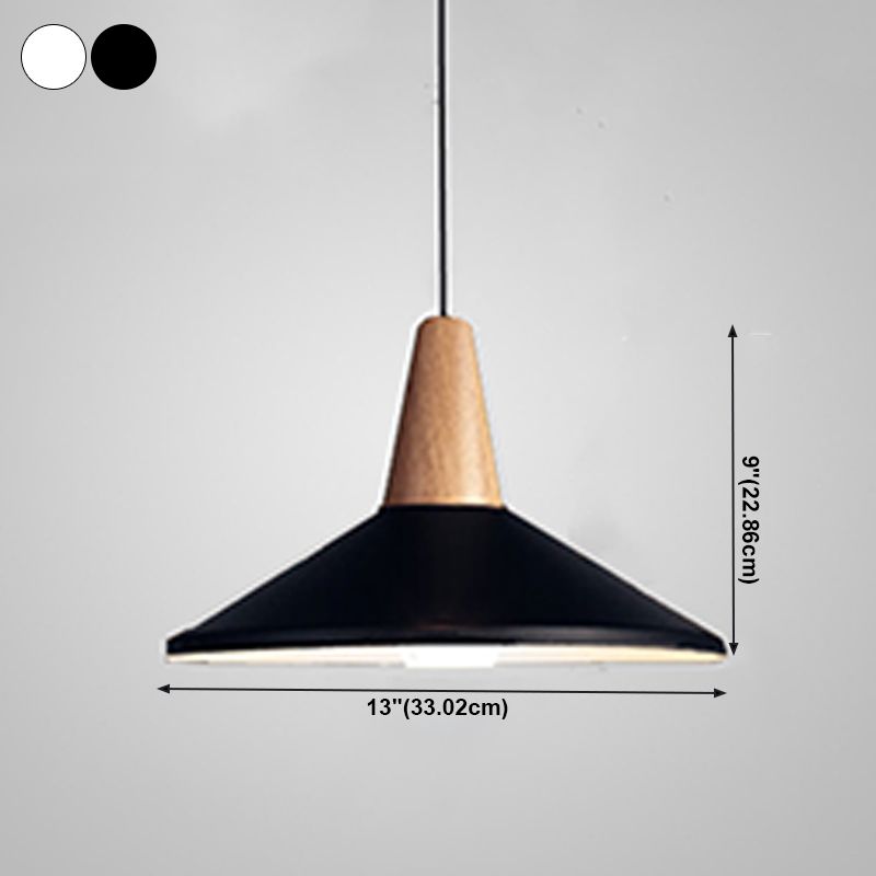 Pot Cover Shape Hanging Lighting Modern Metal 1 Light Pendant Lamp